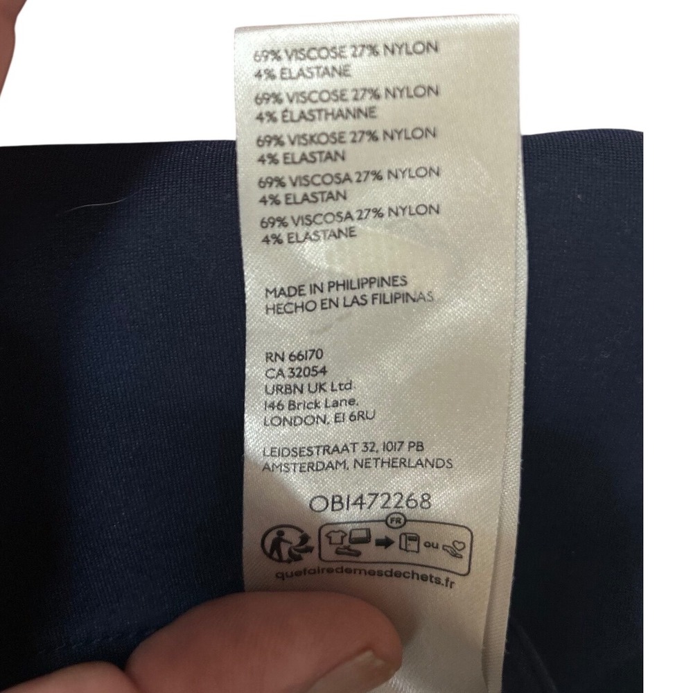 Maeve‎ x Anthropologie The Colette Ponte Pants Navy Blue Wide Leg Crop Size 29 - Picture 8 of 8